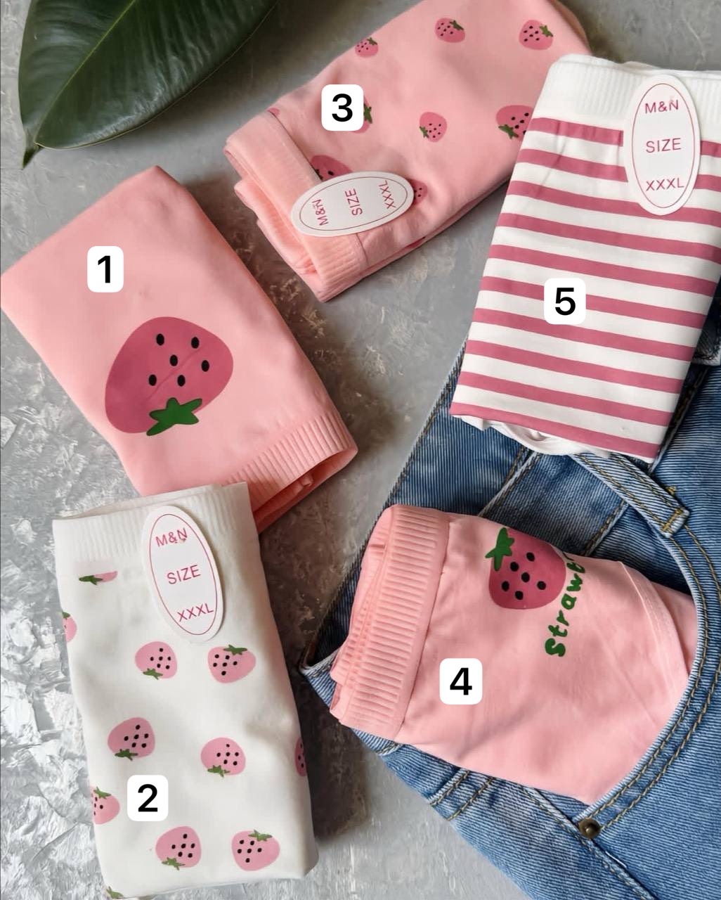 شورت نخی عروسکی سایز 3xl طرح توت فرنگی 🍓