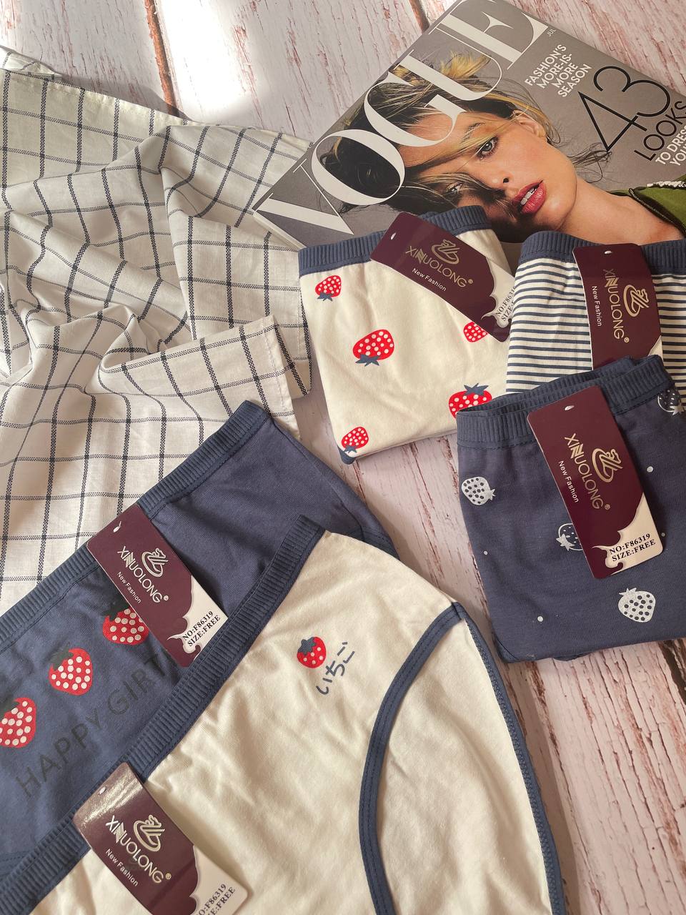 شورت نخی عروسکی xl طرح 🫐🍓