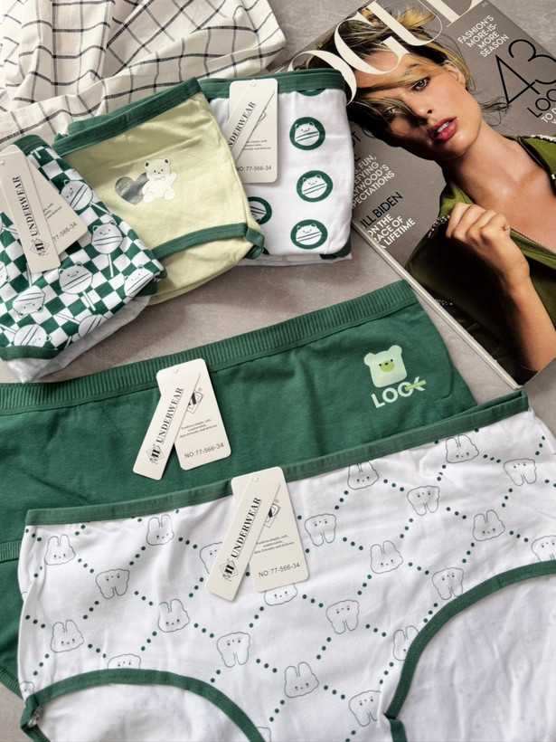 شورت نخی عروسکی زنانه سایز 3xl سبز برند MD طرح آبنبات🍭💚