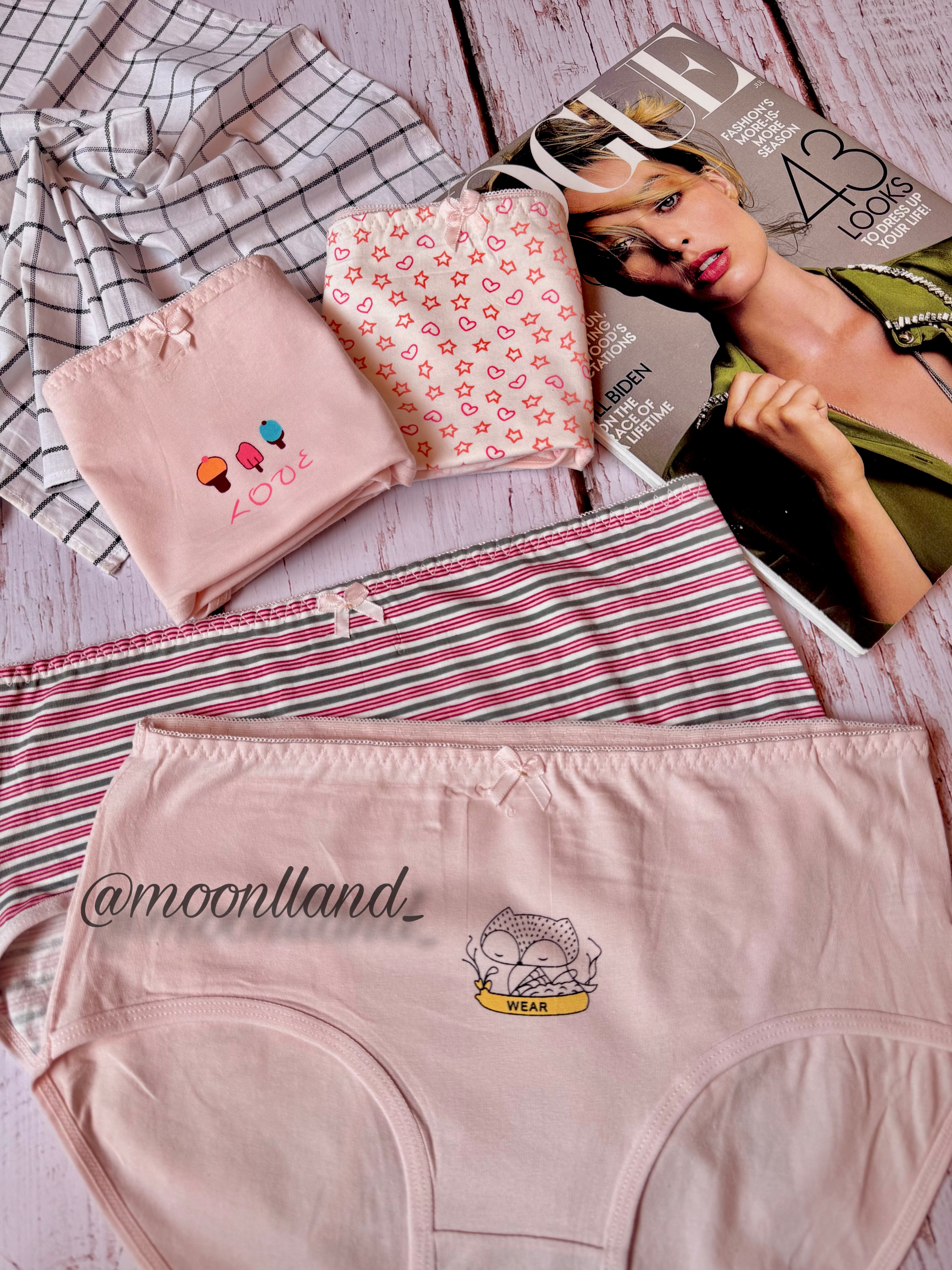 شورت نخی فاق بلند سایز xxl طرح fox 🦊🎀