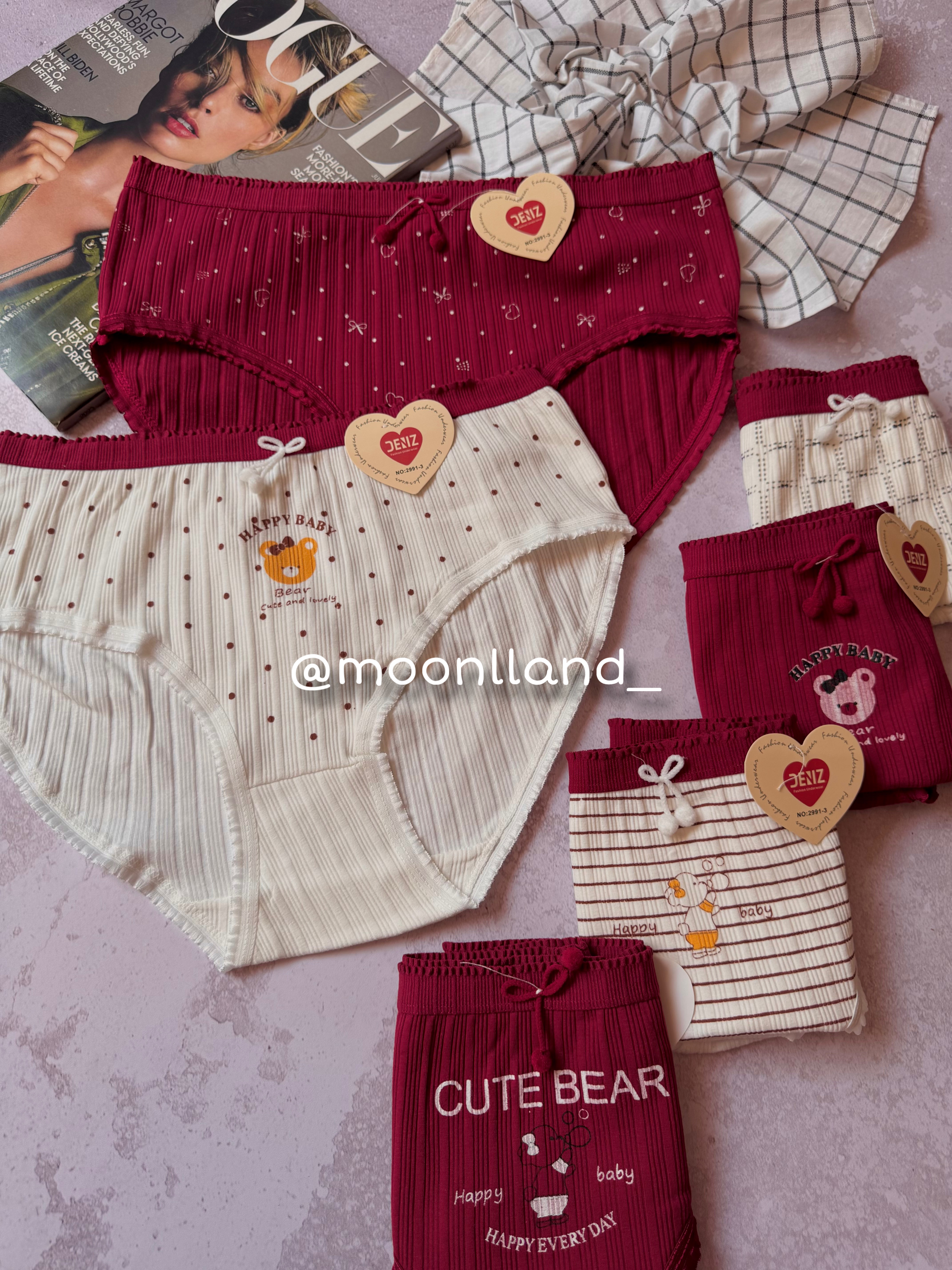 شورت زنانه عروسکی نخی کبریتی سایز 3XL طرح cute bear 🧸❣️
