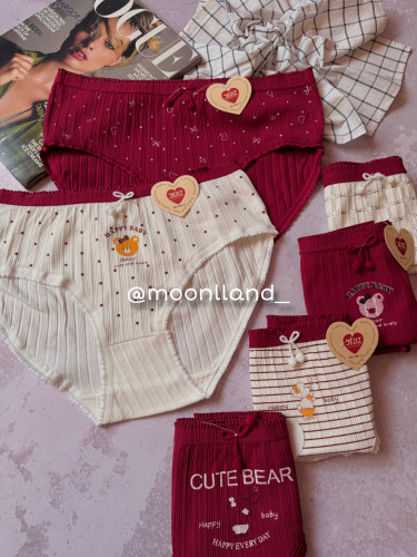 شورت زنانه عروسکی نخی کبریتی سایز 3XL طرح cute bear 🧸❣️