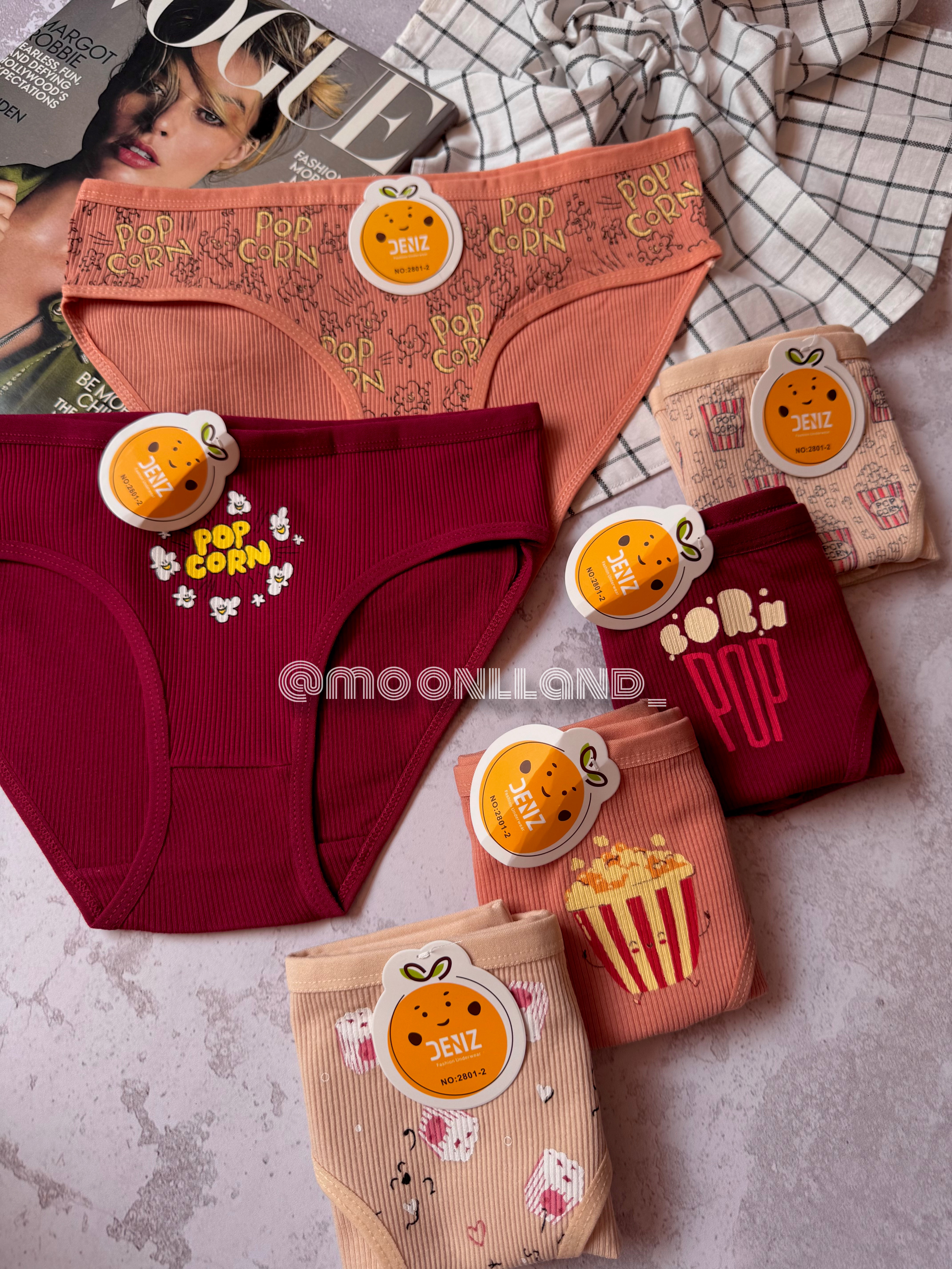 شورت نخی عروسکی popcorn سایز لارج 🍿