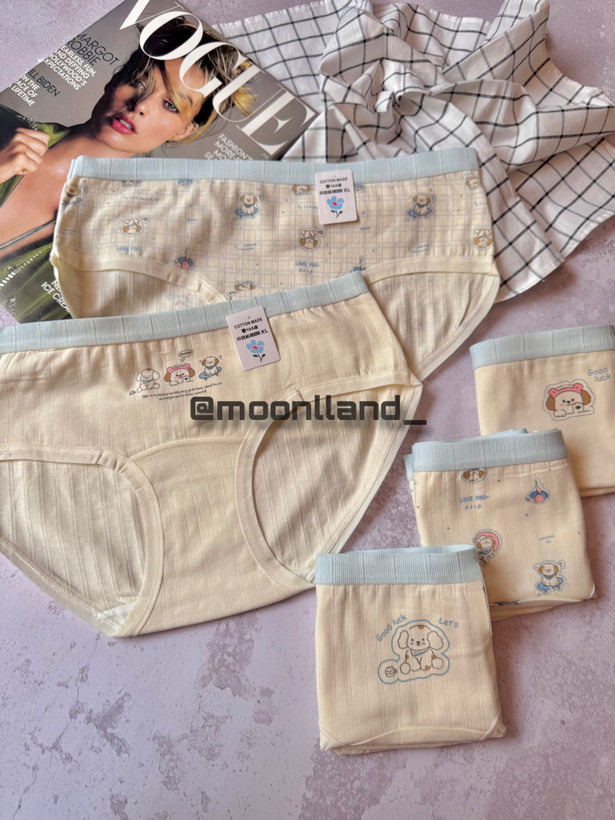شورت نخ پنبه عروسکی سایز Xl طرح puppy 🐶🍡