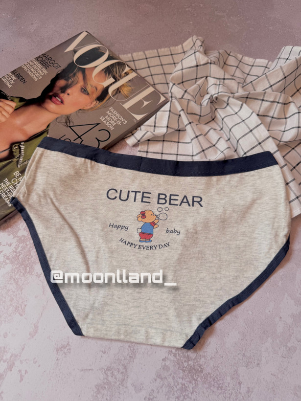 شورت نخ پنبه عروسکی سایز Xl طرح cute bear🧸🌊