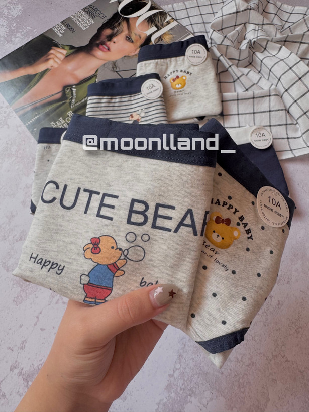 شورت نخ پنبه عروسکی سایز Xl طرح cute bear🧸🌊