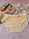 شورت نخ پنبه عروسکی سایز Xl طرح گل ریز زرد 🌼