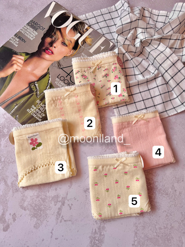 شورت نخ پنبه عروسکی سایز Xl طرح گل ریز صورتی 🌸