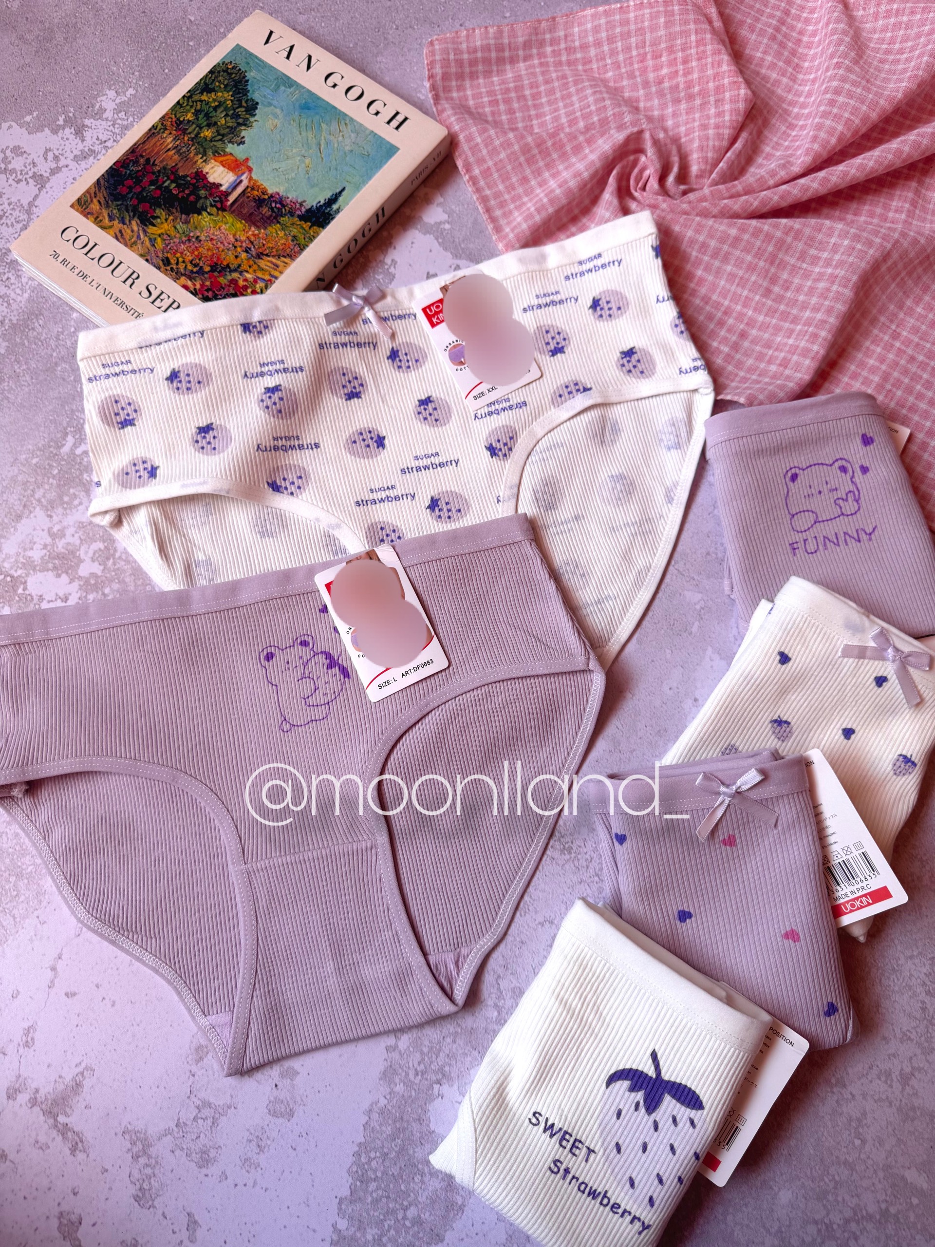 شورت نخی کبریتی عروسکی یوکین سایزبندی 34-44 طرح توت فرنگی یاسی💜