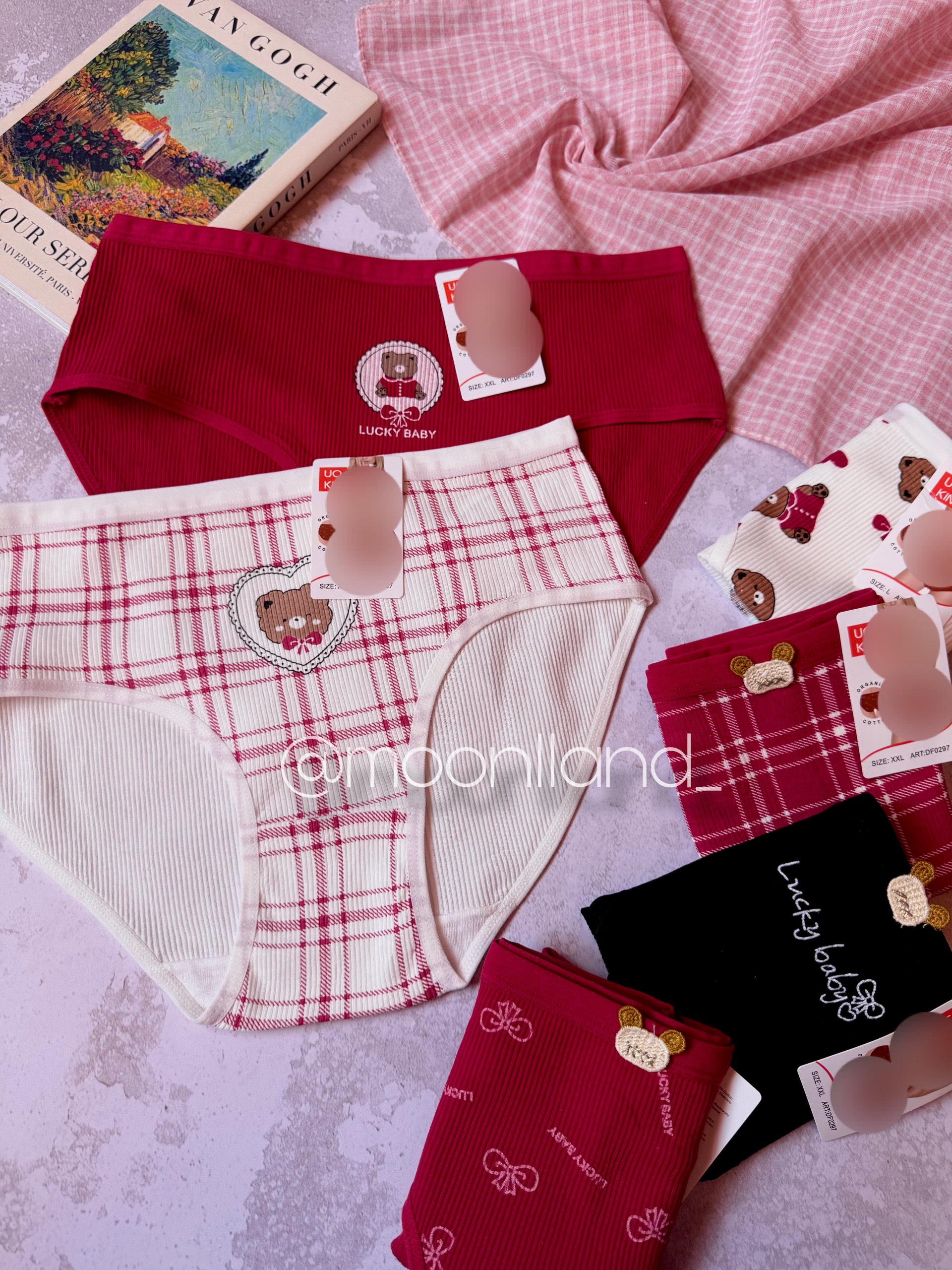 شورت نخی کبریتی عروسکی یوکین سایزبندی 34-44 طرح خرس قرمز 🐻♥️