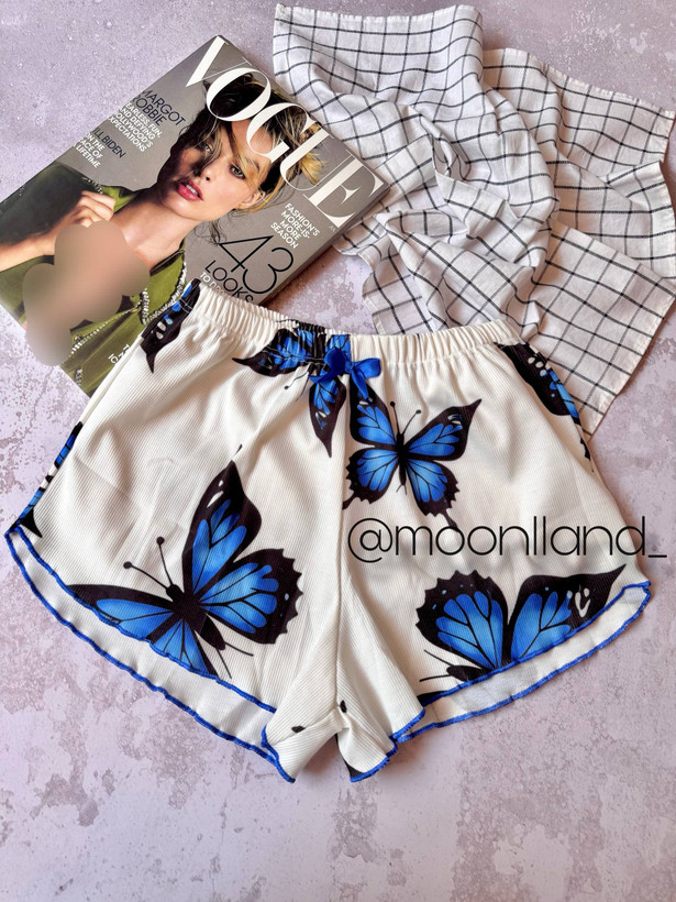 ست تاپ و شلوارک راحتی زنانه مدل پروانه 🦋