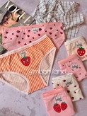 شورت نخی عروسکی سایز xl تم توت فرنگی 🍓