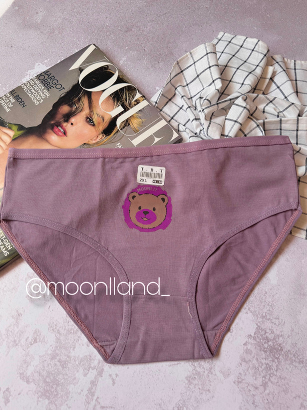 شورت نخی عروسکی سایز 2xl تم خرس یاسی 🧸💜
