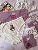 شورت نخی عروسکی سایز 3xl تم خرس یاسی 🧸💜